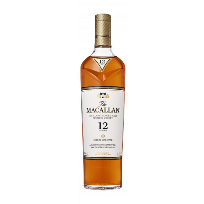 Macallan 12 Year Sherry Oak Single Malt Scotch Whisky Bottle