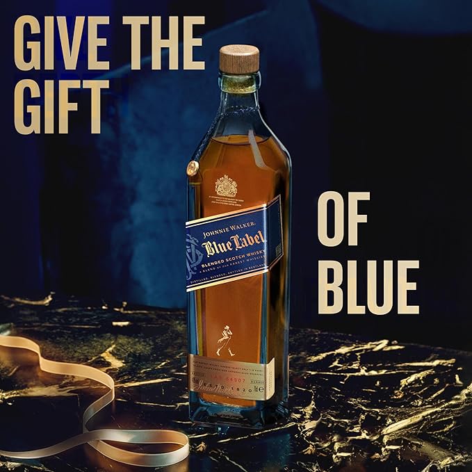 Johnnie Blue Label luxury blended Scotch- gift idea for men and celebrations 