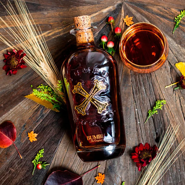 Bumbu spiced rum with ingredients 